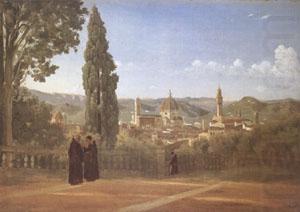 Florence View from the Boboli Gardens (mk05), Jean Baptiste Camille  Corot